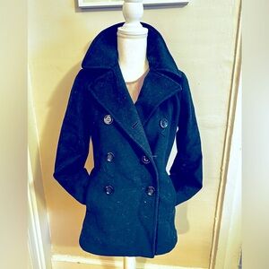 Black Calvin Klein Pea Coat size 2P